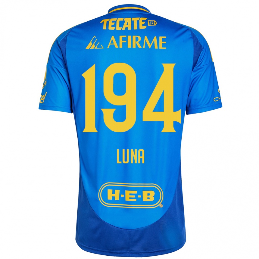 Kids Football Juan Luna #194 Blue Yellow Away Jersey 2024/25 T-Shirt Australia