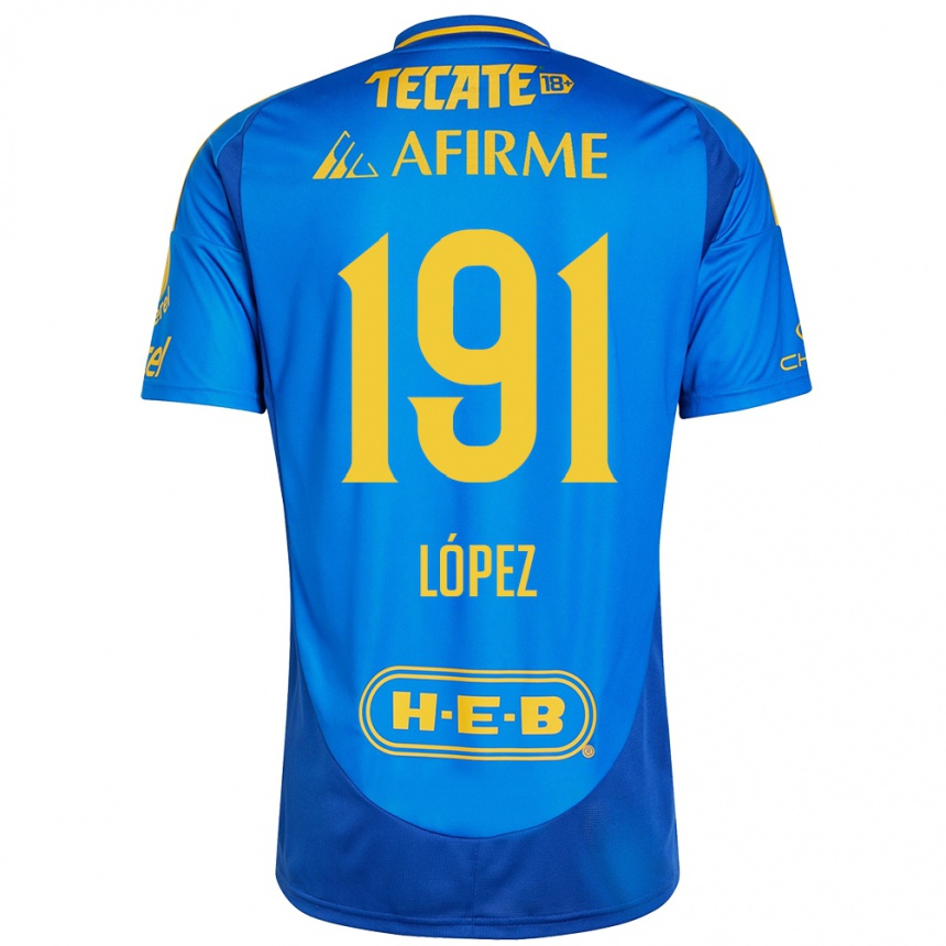 Kids Football Adrián López #191 Blue Yellow Away Jersey 2024/25 T-Shirt Australia