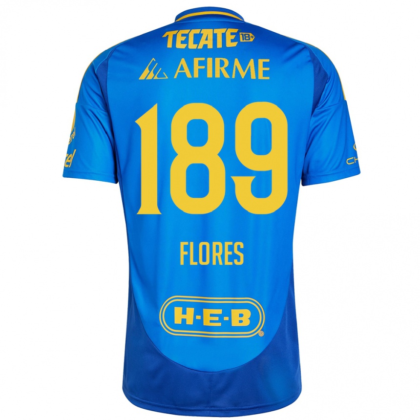 Kids Football Rolando Flores #189 Blue Yellow Away Jersey 2024/25 T-Shirt Australia