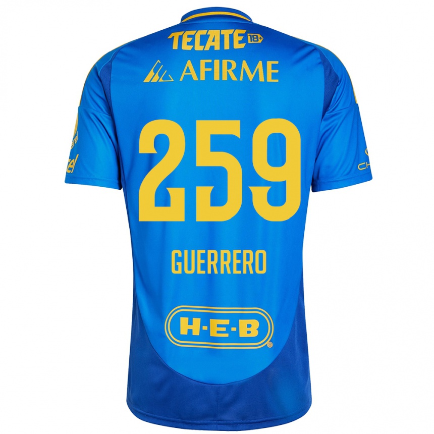 Kids Football Erick Guerrero #259 Blue Yellow Away Jersey 2024/25 T-Shirt Australia