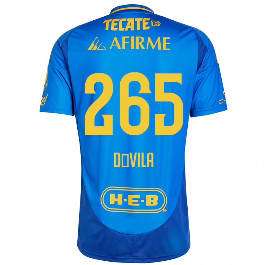 Kids Football Emiliano Dávila #265 Blue Yellow Away Jersey 2024/25 T-Shirt Australia