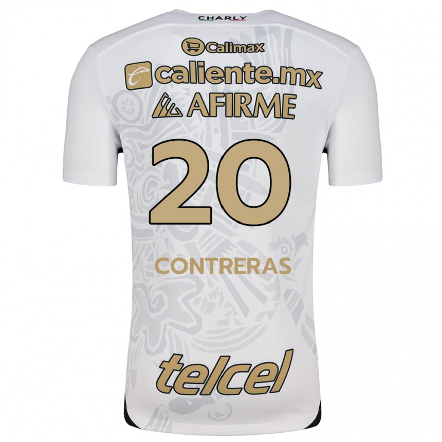 Kids Football Francisco Contreras #20 White Black Away Jersey 2024/25 T-Shirt Australia