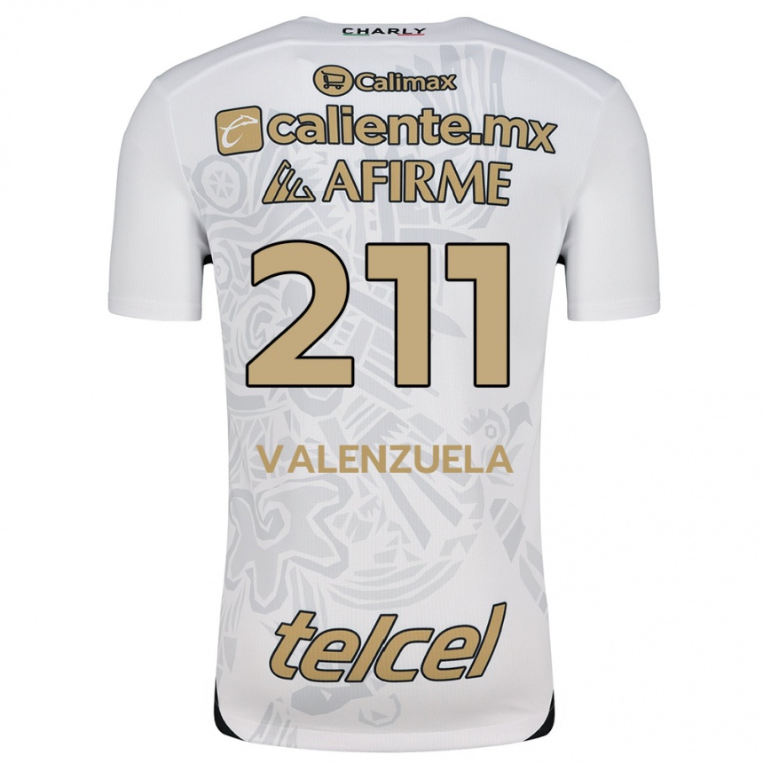 Kids Football Aldieri Valenzuela #211 White Black Away Jersey 2024/25 T-Shirt Australia