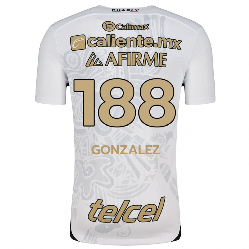 Kids Football Jorge González #188 White Black Away Jersey 2024/25 T-Shirt Australia