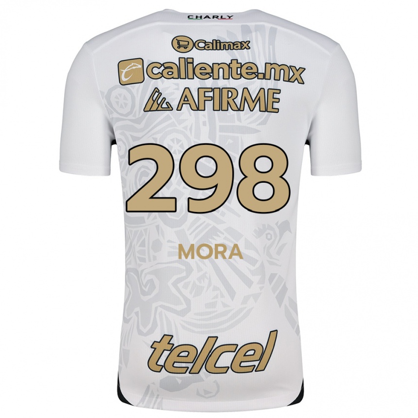 Kids Football Gilberto Mora #298 White Black Away Jersey 2024/25 T-Shirt Australia