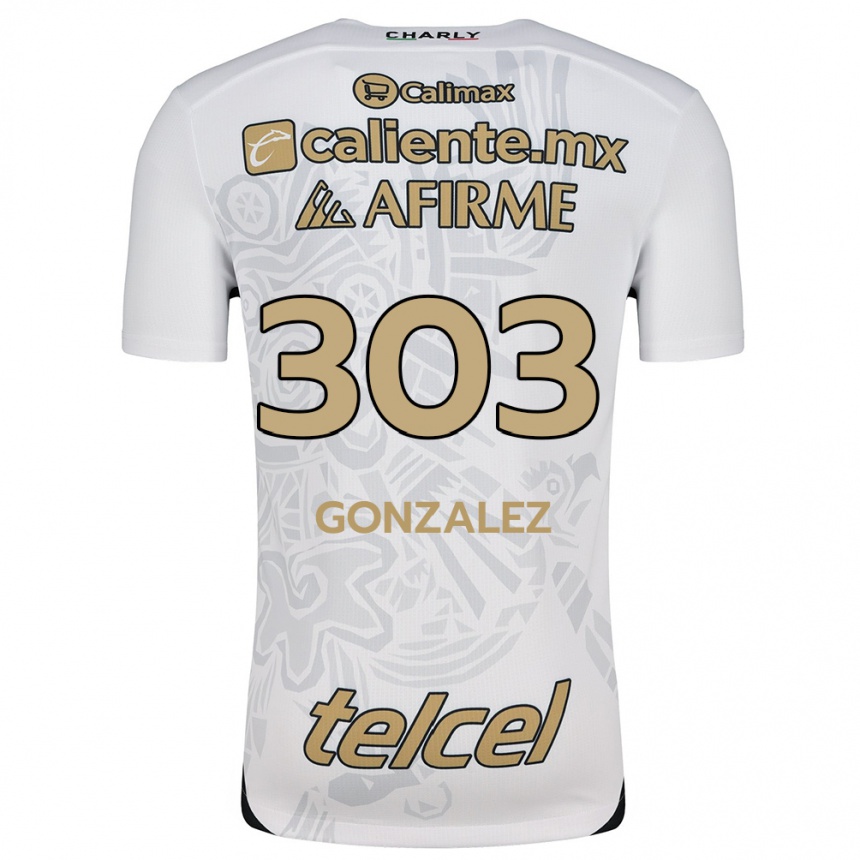 Kids Football Osmar González #303 White Black Away Jersey 2024/25 T-Shirt Australia