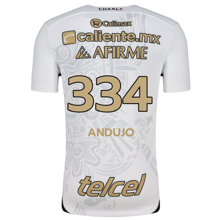 Kids Football Favio Andujo #334 White Black Away Jersey 2024/25 T-Shirt Australia