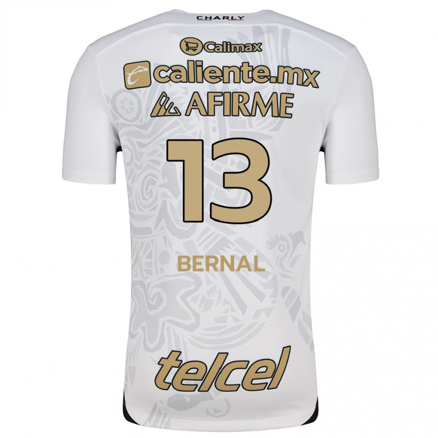 Kids Football Mayra Pelayo-Bernal #13 White Black Away Jersey 2024/25 T-Shirt Australia