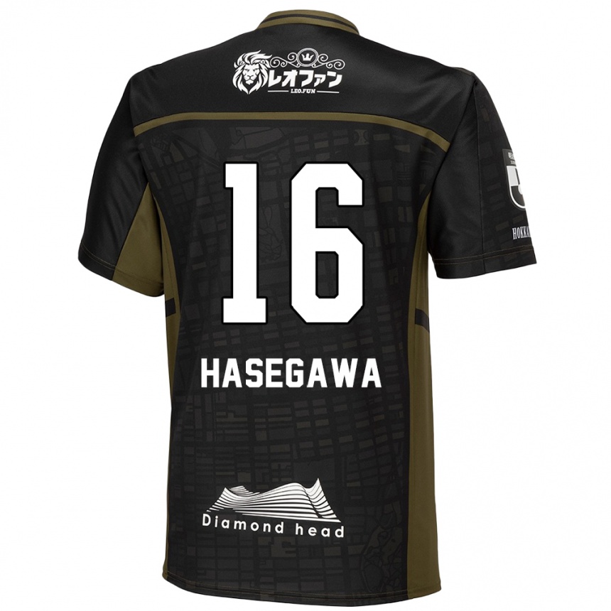 Kids Football Tatsuya Hasegawa #16 Black Green Away Jersey 2024/25 T-Shirt Australia