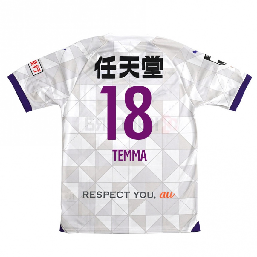 Kids Football Temma Matsuda #18 White Purple Away Jersey 2024/25 T-Shirt Australia