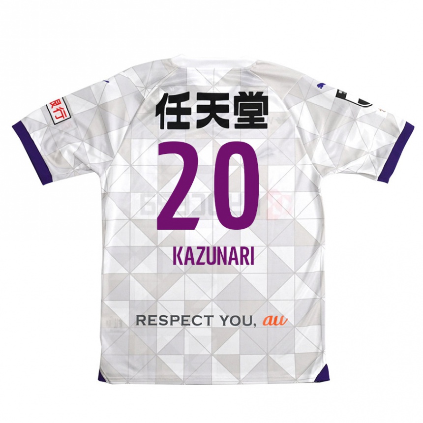 Kids Football Kazunari Kita #20 White Purple Away Jersey 2024/25 T-Shirt Australia