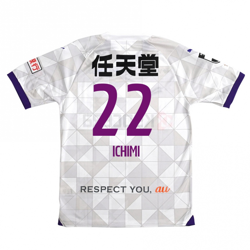 Kids Football Kazunari Ichimi #22 White Purple Away Jersey 2024/25 T-Shirt Australia