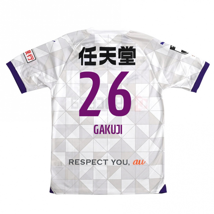 Kids Football Gakuji Ota #26 White Purple Away Jersey 2024/25 T-Shirt Australia