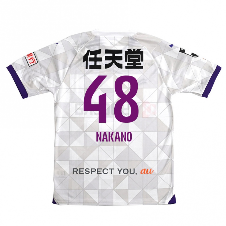 Kids Football Ryuma Nakano #48 White Purple Away Jersey 2024/25 T-Shirt Australia