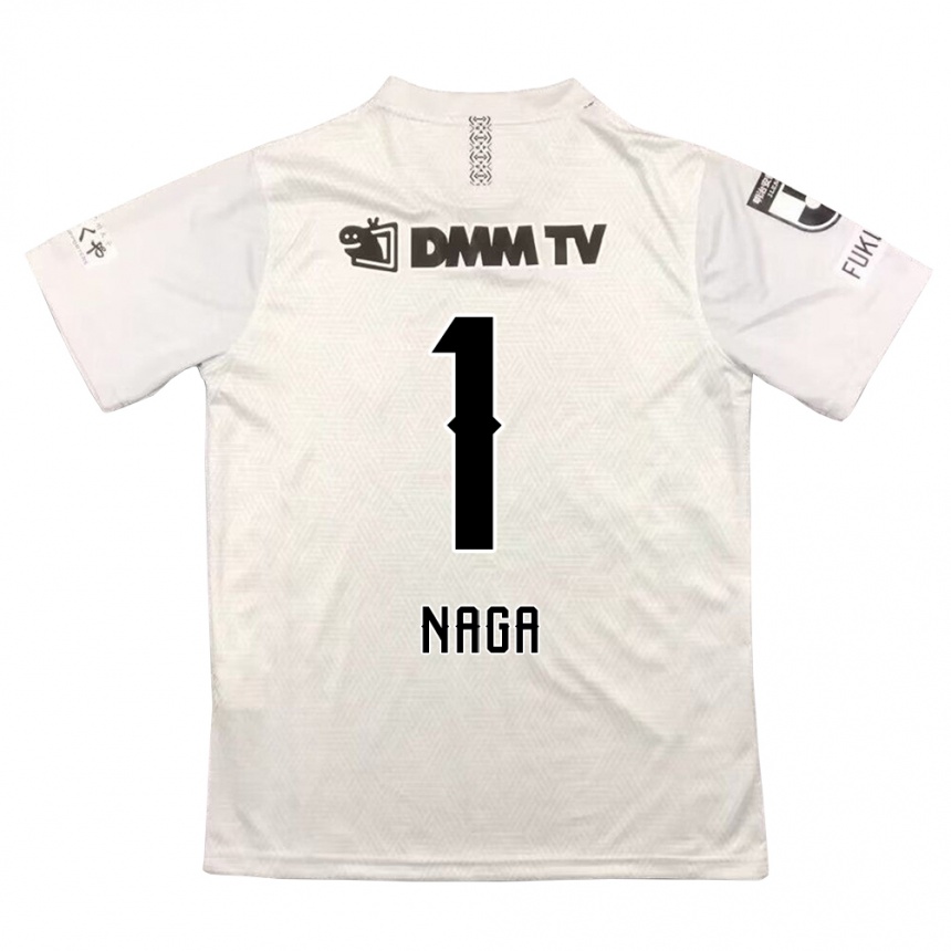 Kids Football Takumi Nagaishi #1 Gray Black Away Jersey 2024/25 T-Shirt Australia