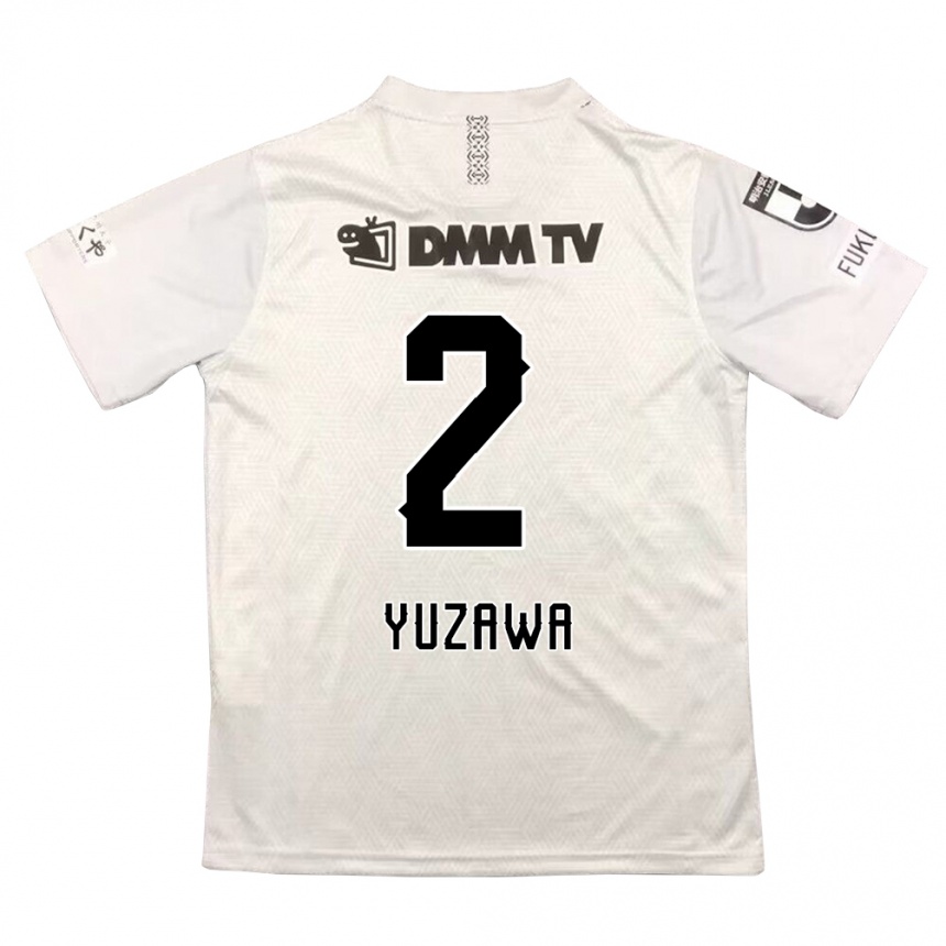 Kids Football Masato Yuzawa #2 Gray Black Away Jersey 2024/25 T-Shirt Australia