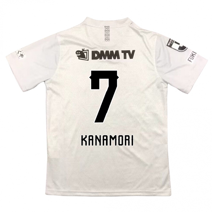 Kids Football Takeshi Kanamori #7 Gray Black Away Jersey 2024/25 T-Shirt Australia