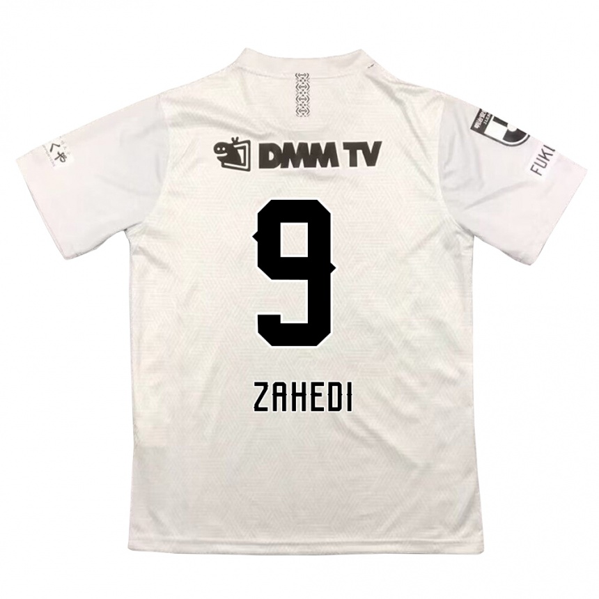 Kids Football Shahab Zahedi #9 Gray Black Away Jersey 2024/25 T-Shirt Australia