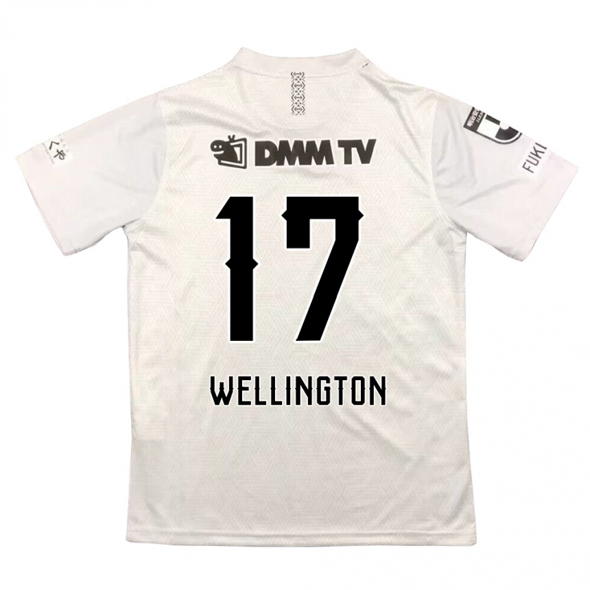 Kids Football Wellington #17 Gray Black Away Jersey 2024/25 T-Shirt Australia