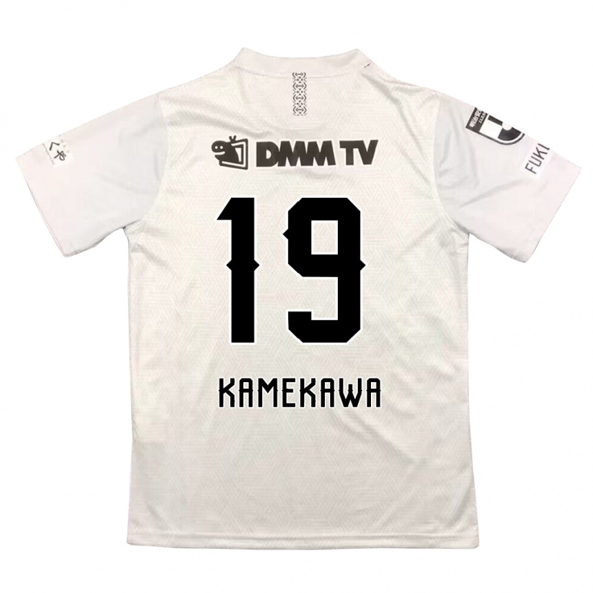 Kids Football Masashi Kamekawa #19 Gray Black Away Jersey 2024/25 T-Shirt Australia