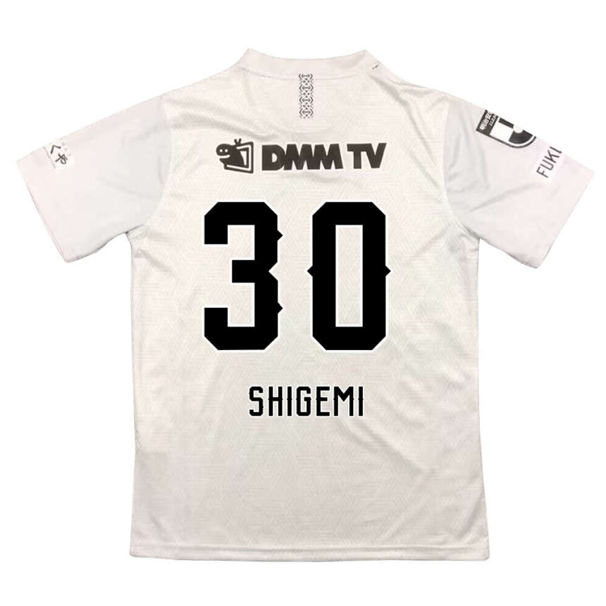 Kids Football Masato Shigemi #30 Gray Black Away Jersey 2024/25 T-Shirt Australia