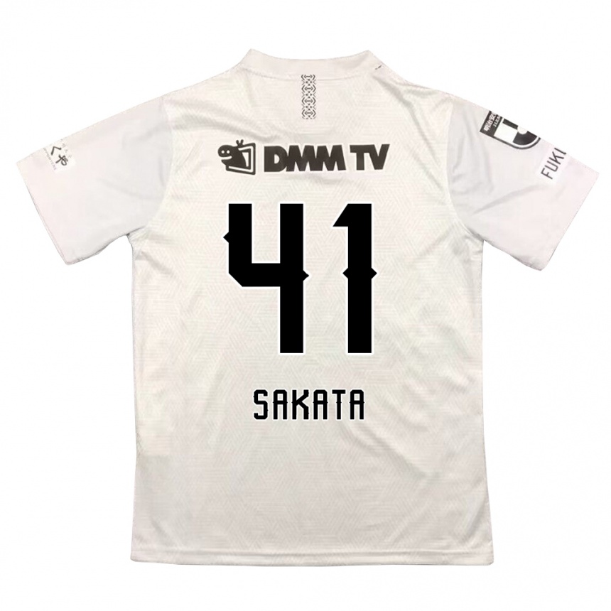 Kids Football Daiki Sakata #41 Gray Black Away Jersey 2024/25 T-Shirt Australia