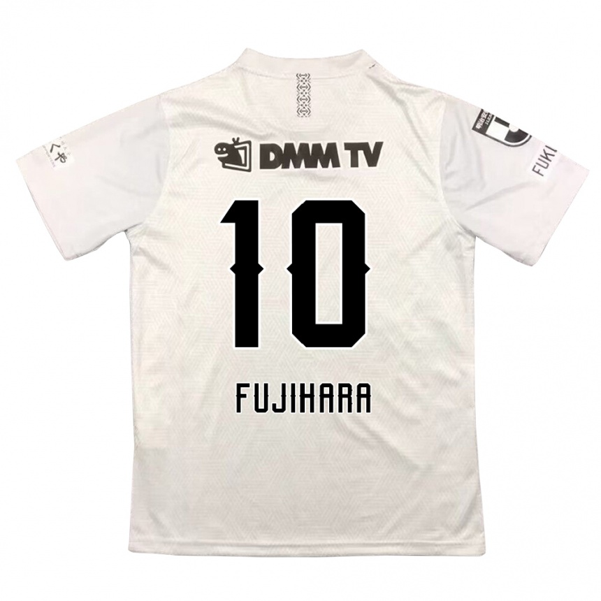 Kids Football Naoatsu Fujihara #10 Gray Black Away Jersey 2024/25 T-Shirt Australia