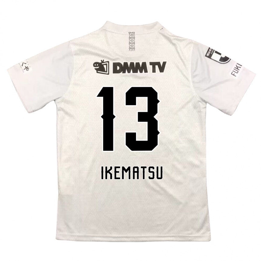 Kids Football Shumpei Ikematsu #13 Gray Black Away Jersey 2024/25 T-Shirt Australia