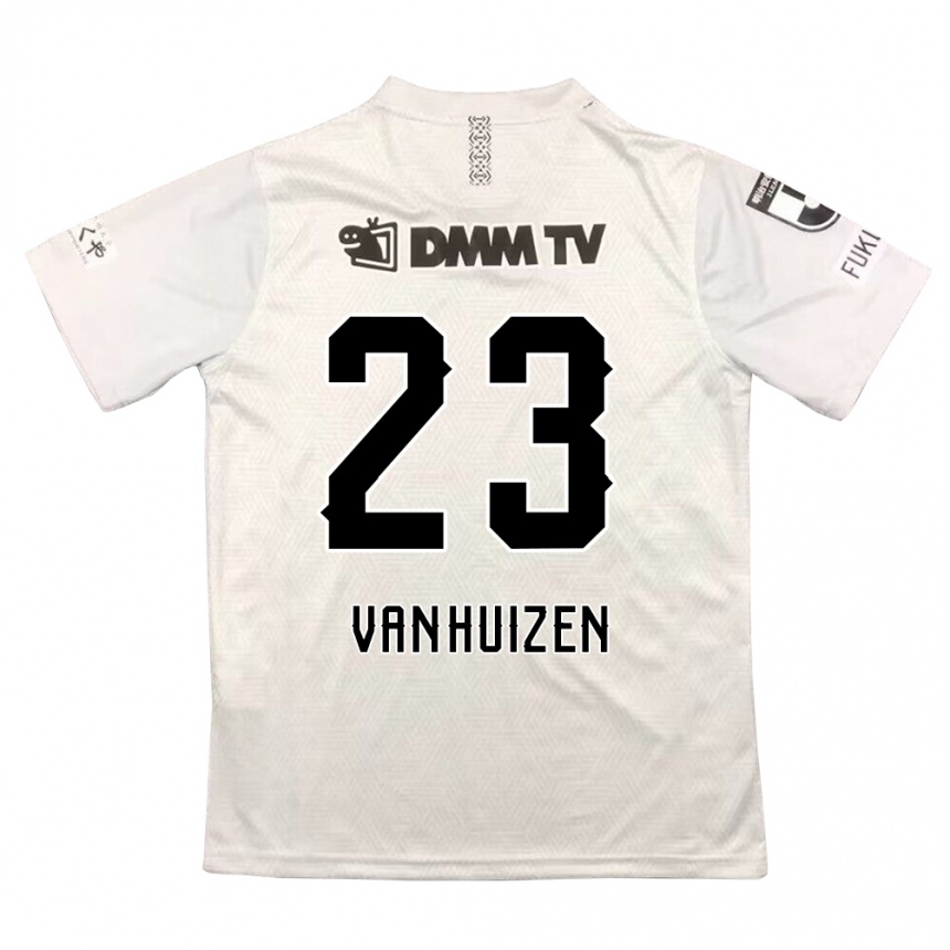 Kids Football Haruki Christopher Van Huizen #23 Gray Black Away Jersey 2024/25 T-Shirt Australia