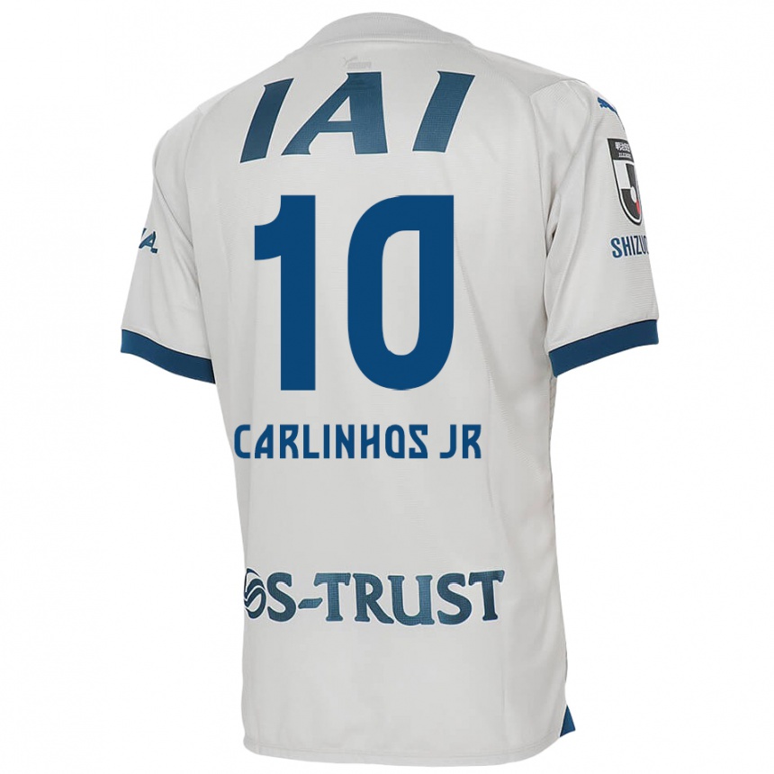 Kids Football Carlinhos Junior #10 White Blue Away Jersey 2024/25 T-Shirt Australia