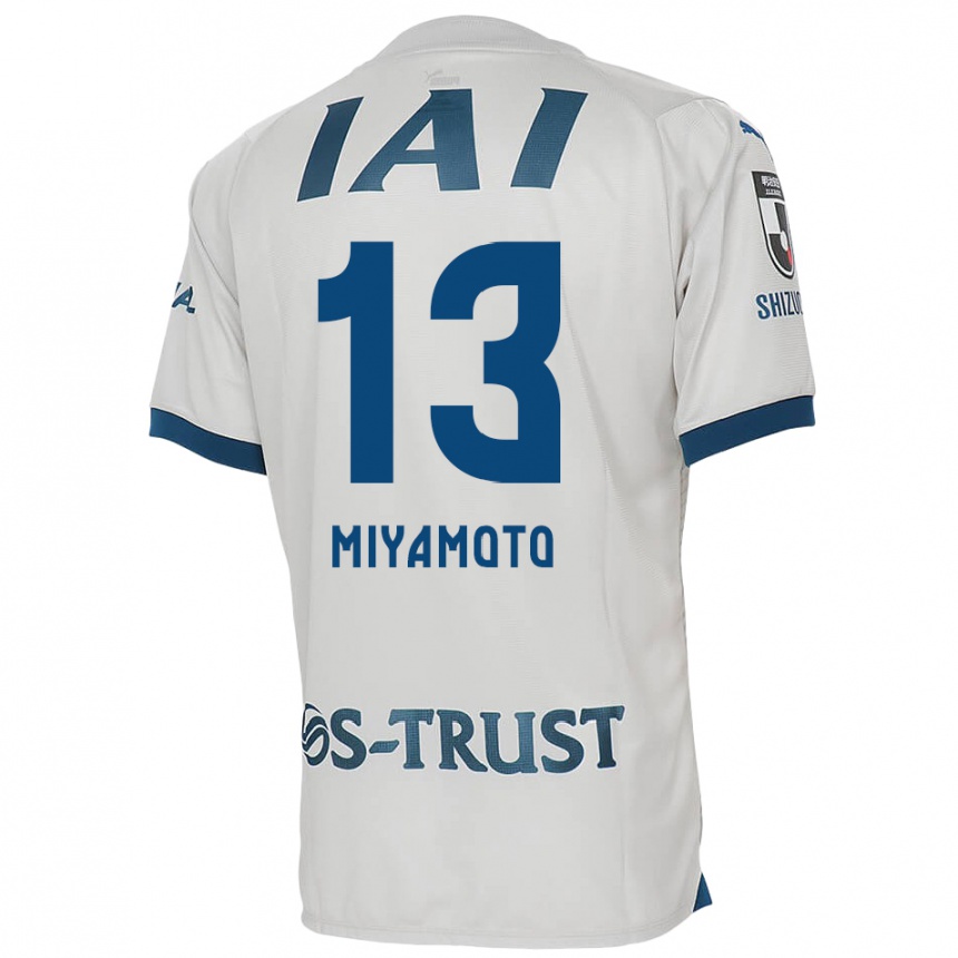 Kids Football Kota Miyamoto #13 White Blue Away Jersey 2024/25 T-Shirt Australia