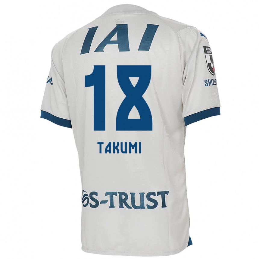 Kids Football Takumi Kato #18 White Blue Away Jersey 2024/25 T-Shirt Australia