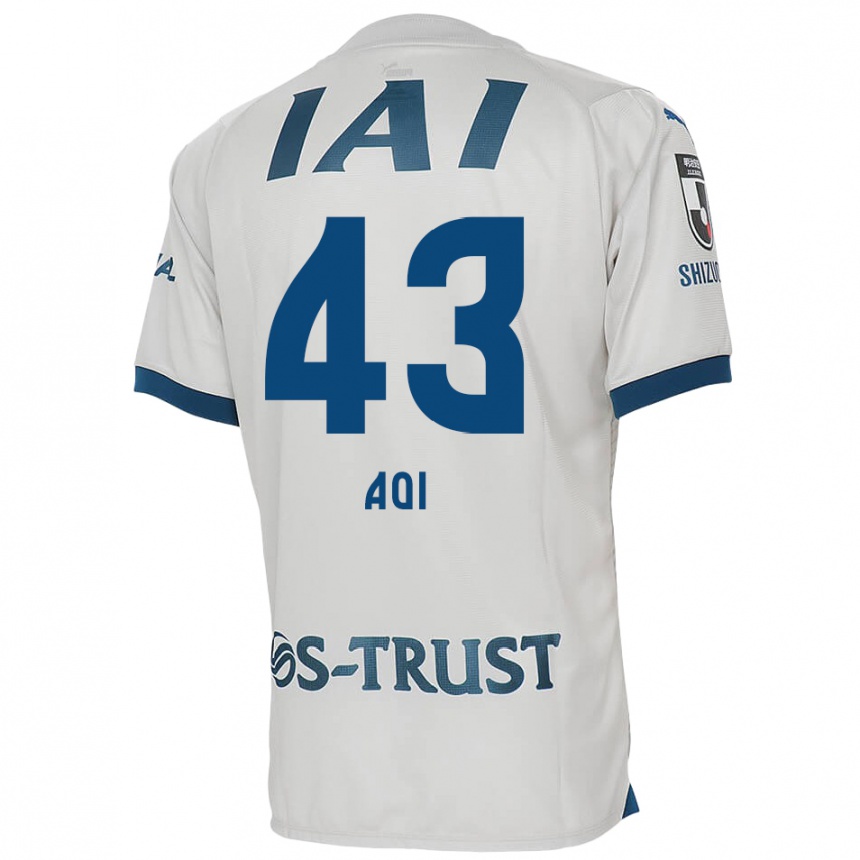 Kids Football Aoi Ando #43 White Blue Away Jersey 2024/25 T-Shirt Australia