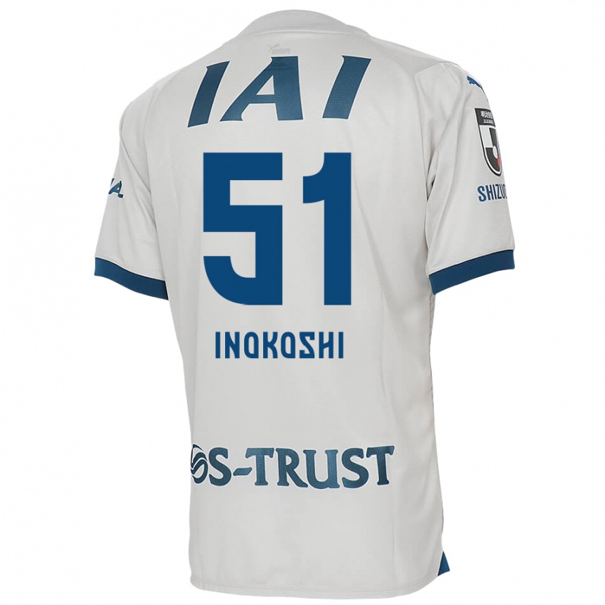 Kids Football Yui Inokoshi #51 White Blue Away Jersey 2024/25 T-Shirt Australia