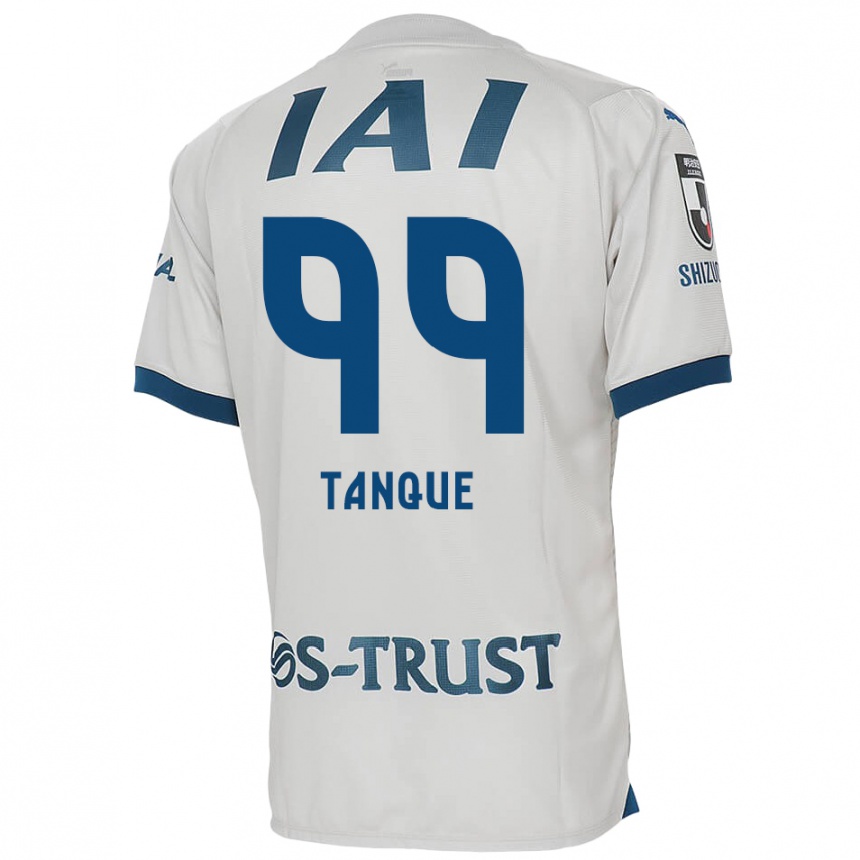 Kids Football Douglas Tanque #99 White Blue Away Jersey 2024/25 T-Shirt Australia