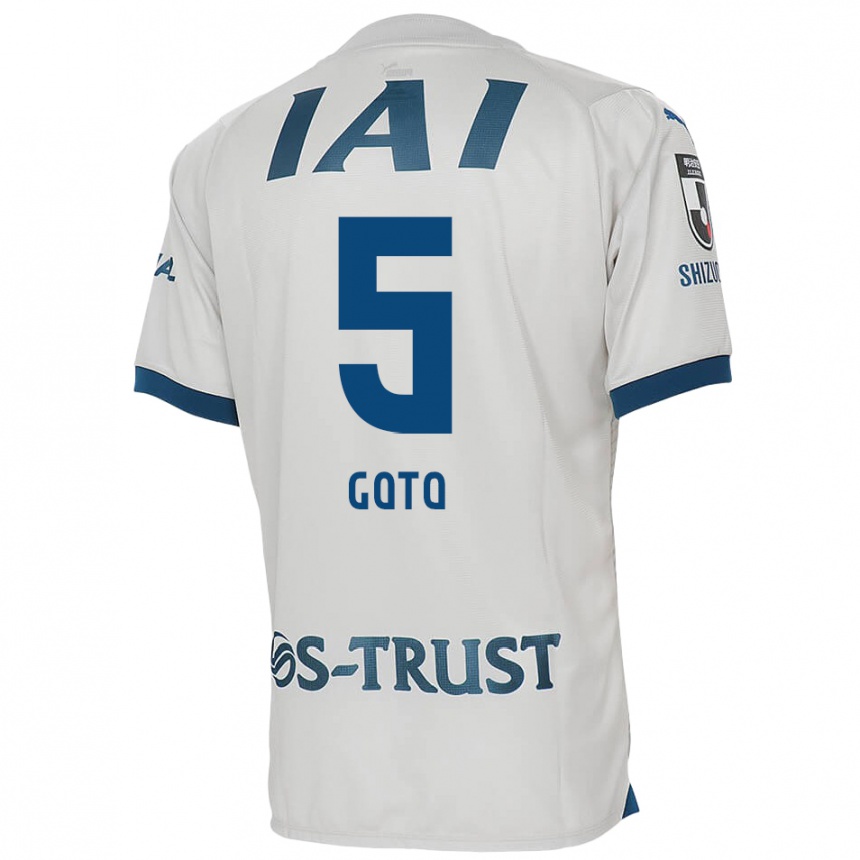 Kids Football Keita Goto #5 White Blue Away Jersey 2024/25 T-Shirt Australia