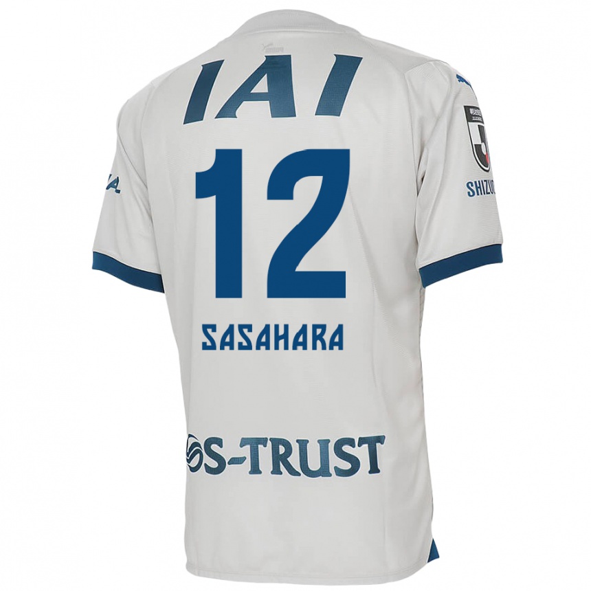 Kids Football Kenshin Sasahara #12 White Blue Away Jersey 2024/25 T-Shirt Australia