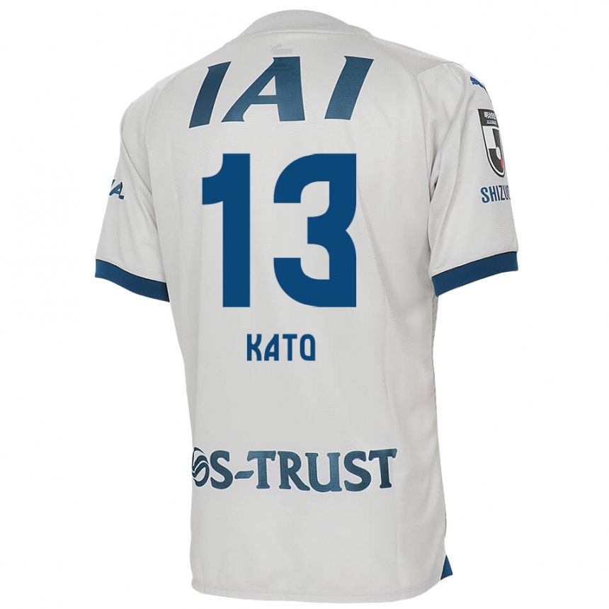 Kids Football Daiya Kato #13 White Blue Away Jersey 2024/25 T-Shirt Australia