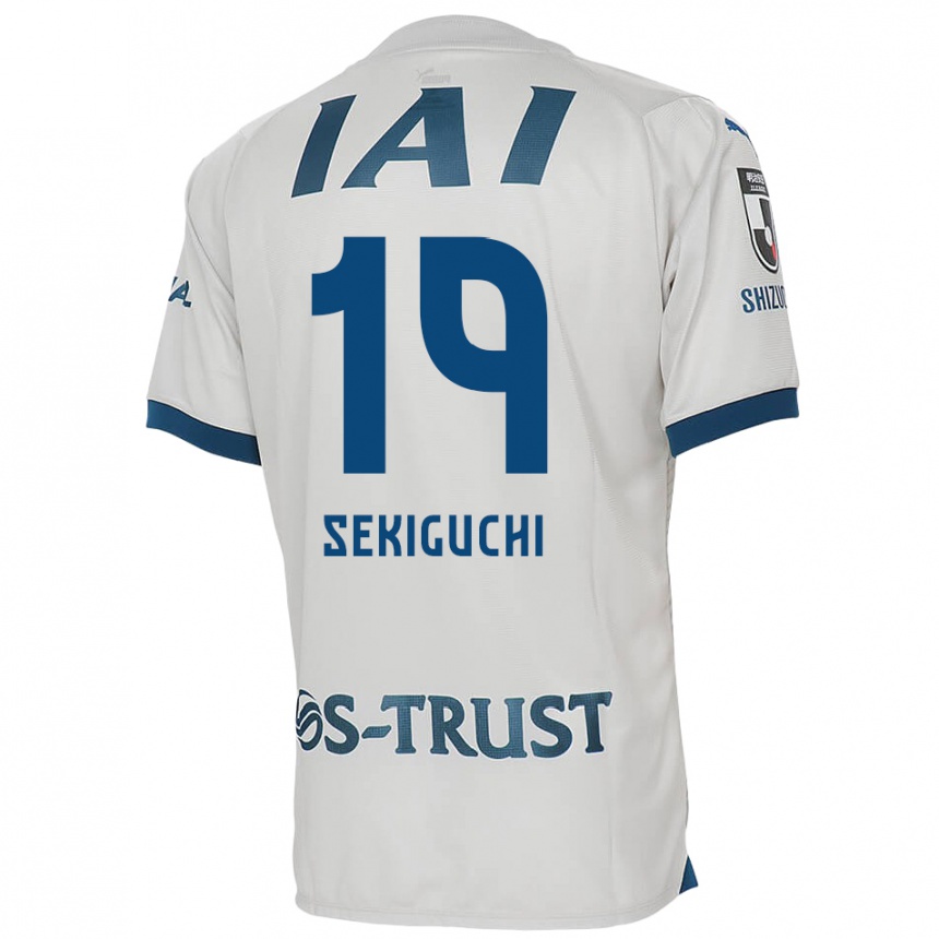 Kids Football Kota Sekiguchi #19 White Blue Away Jersey 2024/25 T-Shirt Australia