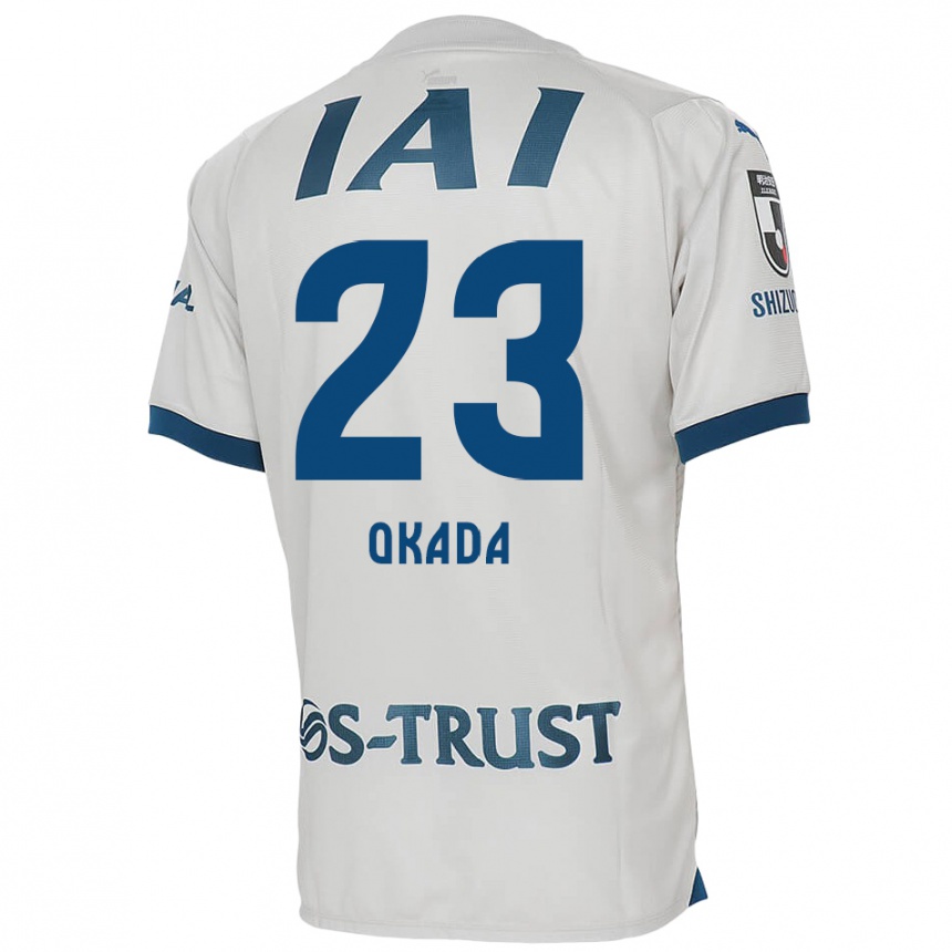 Kids Football Shu Okada #23 White Blue Away Jersey 2024/25 T-Shirt Australia