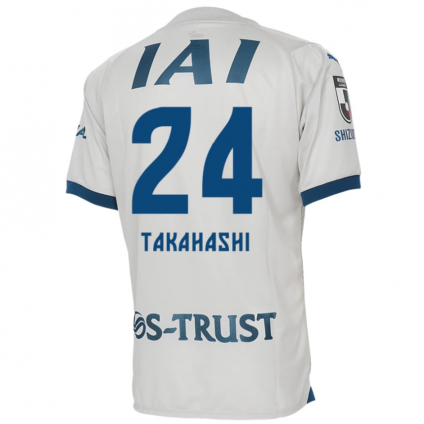 Kids Football Yuzuki Takahashi #24 White Blue Away Jersey 2024/25 T-Shirt Australia