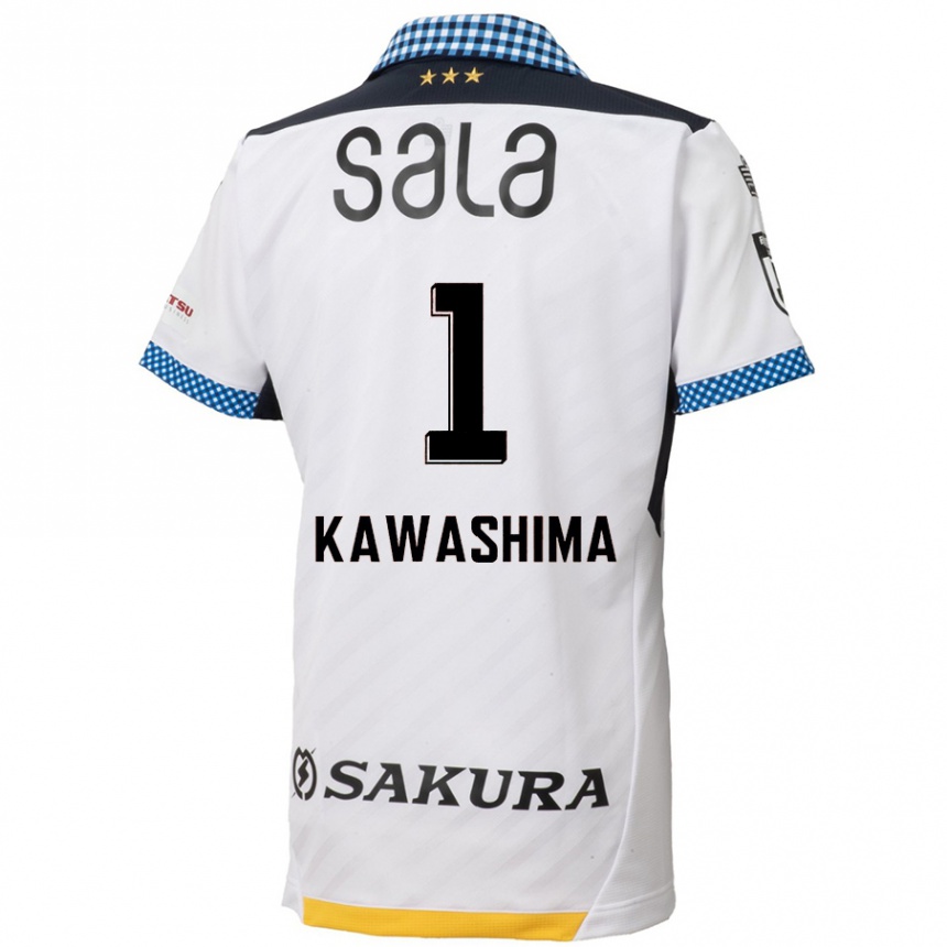 Kids Football Eiji Kawashima #1 White Black Away Jersey 2024/25 T-Shirt Australia