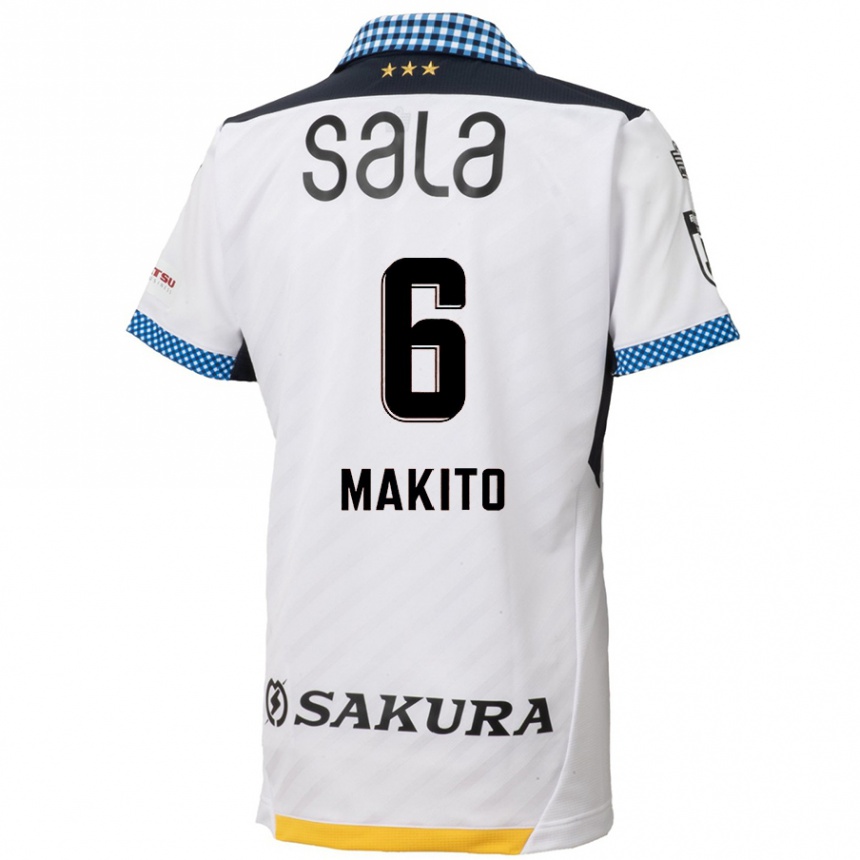 Kids Football Makito Ito #6 White Black Away Jersey 2024/25 T-Shirt Australia