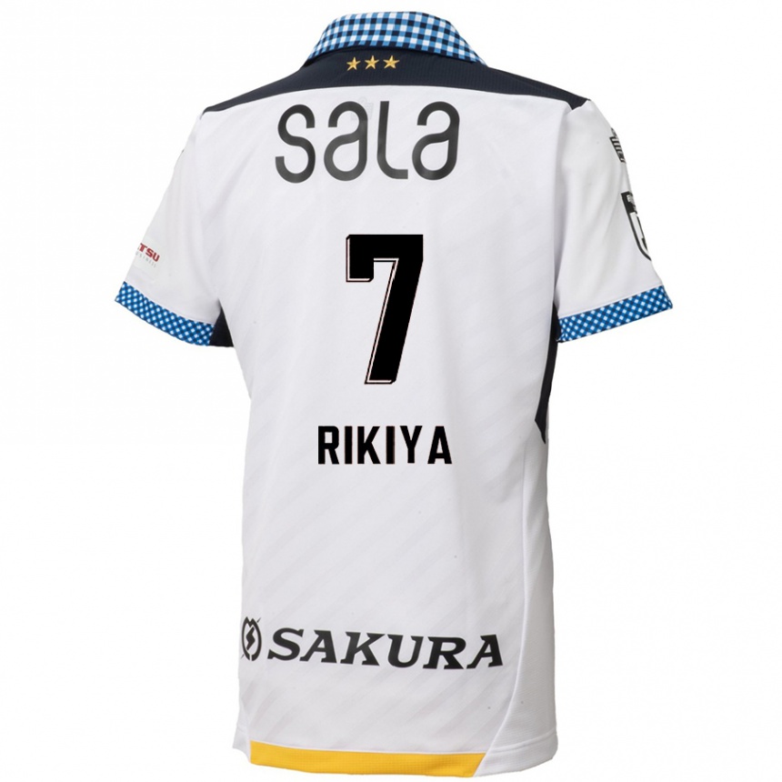 Kids Football Rikiya Uehara #7 White Black Away Jersey 2024/25 T-Shirt Australia