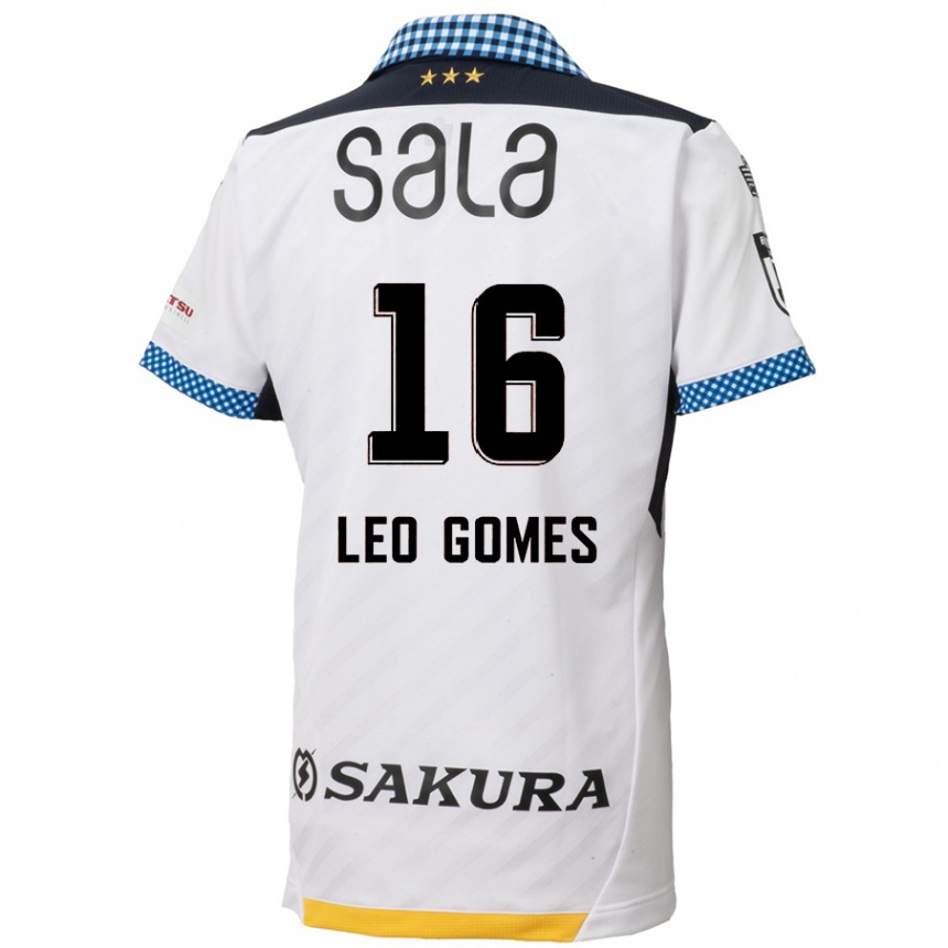 Kids Football Léo Gomes #16 White Black Away Jersey 2024/25 T-Shirt Australia