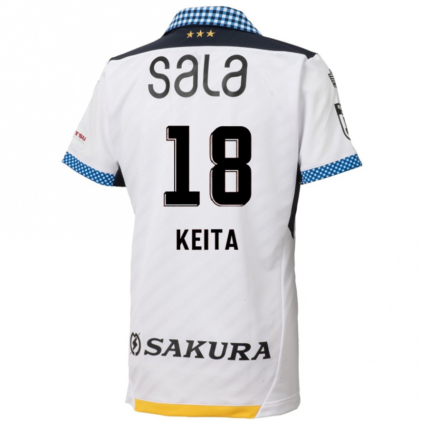 Kids Football Keita Takahata #18 White Black Away Jersey 2024/25 T-Shirt Australia