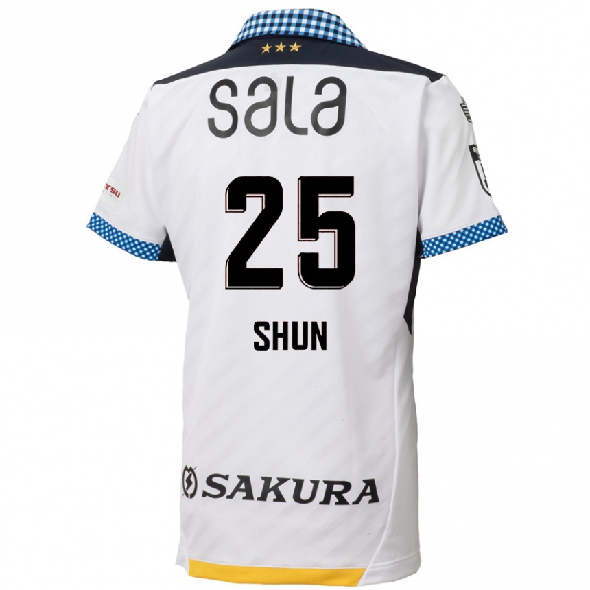 Kids Football Shun Nakamura #25 White Black Away Jersey 2024/25 T-Shirt Australia