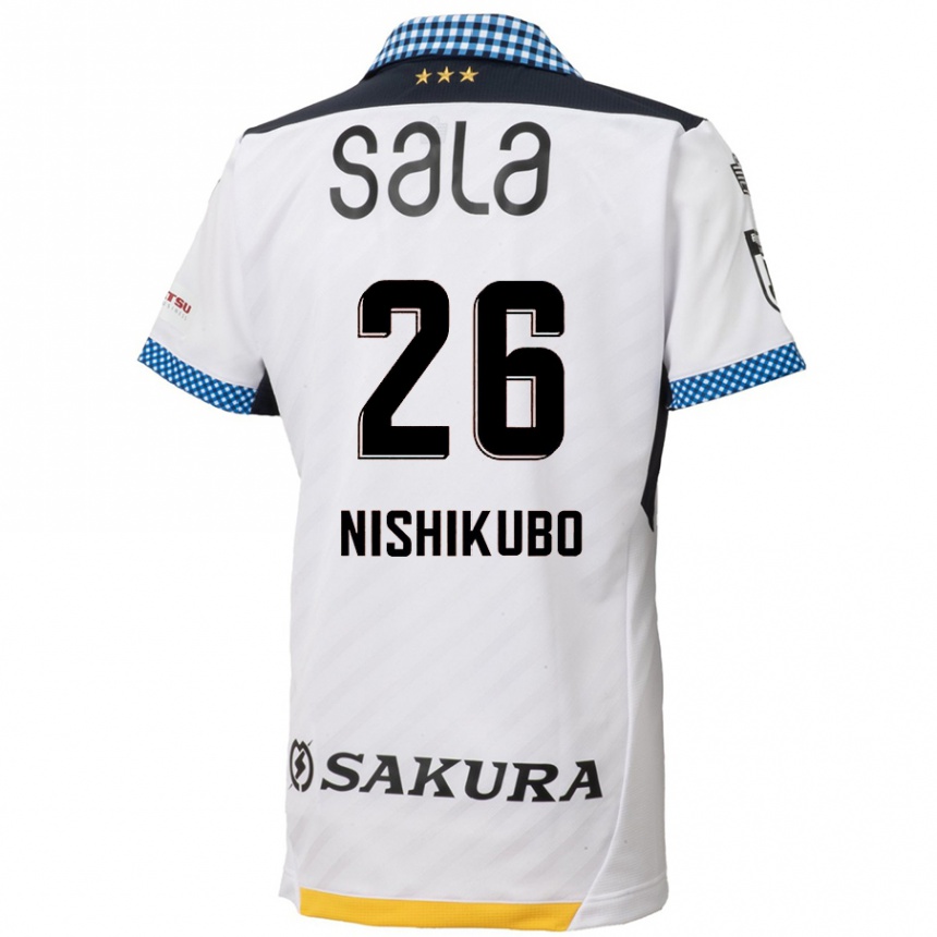 Kids Football Shunsuke Nishikubo #26 White Black Away Jersey 2024/25 T-Shirt Australia