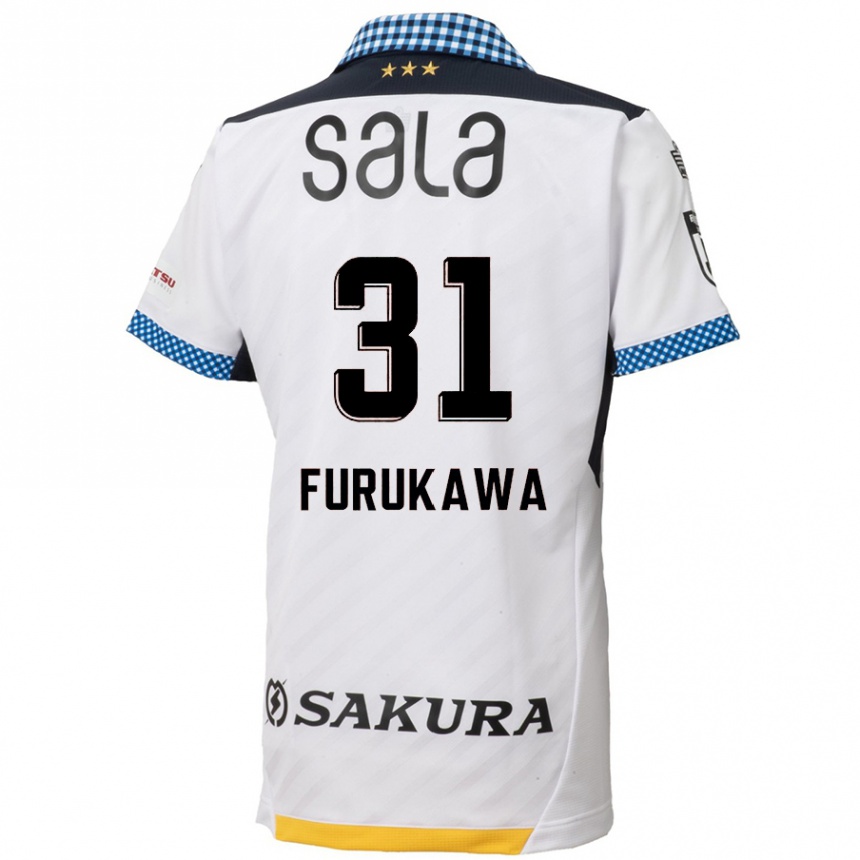 Kids Football Yosuke Furukawa #31 White Black Away Jersey 2024/25 T-Shirt Australia