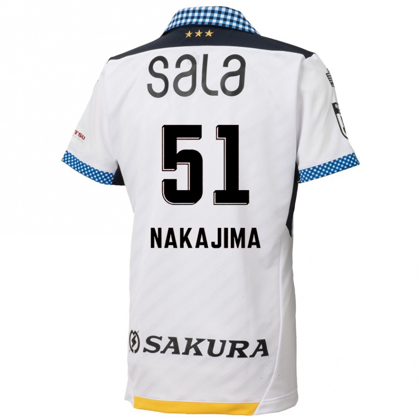 Kids Football Keitaro Nakajima #51 White Black Away Jersey 2024/25 T-Shirt Australia